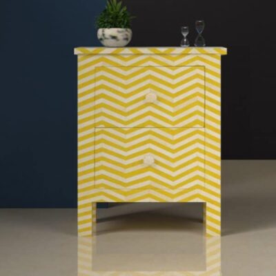 Chevron Inlay End Table