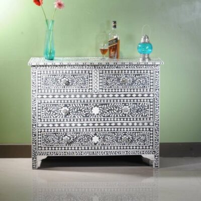 Blossom Inlay Chest of Drawers
