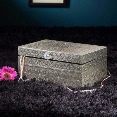 Embossed Metal Jewelry Box