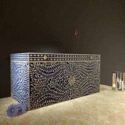 Blossom Inlaid Trunk
