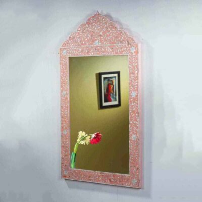 Pearl Blossom Inlay Mirror Frame