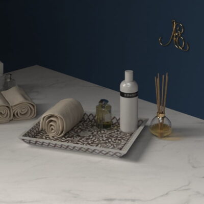 Bone Inlay Serving Tray