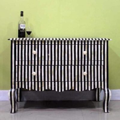 Stripe Inlay Curved Dresser