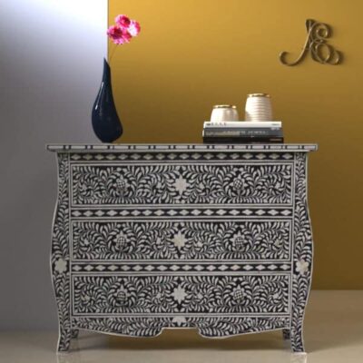Curved Blossom Inlay Dresser