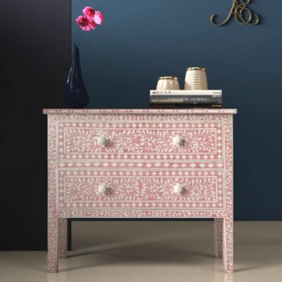 Blossom Inlay Two Drawer Chest
