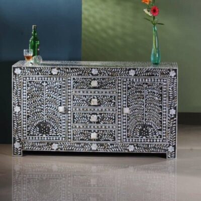 Pearl Inlay Bureau Cabinet