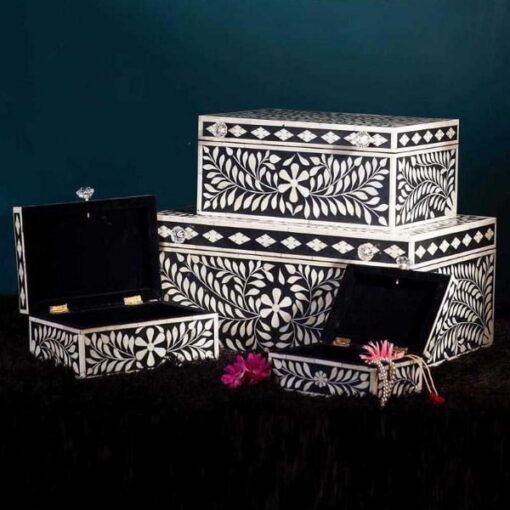 Bone Inlaid Gift Box Set of 3