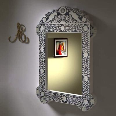 Bone Inlay Bathroom Mirror